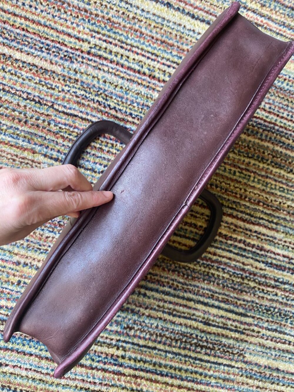 Vintage NYC Era Burgundy Coach (1985 Winter Catalog) Briefcase Attache Bag - Picture 9 of 15